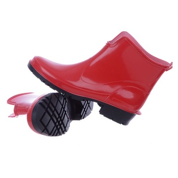 Женские резиновые сапоги короткие ELKE low красные 39