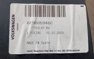 фото thumb №3, Seat ibiza 6f9 подкрылок правые перед 6f9805946c оригинал новое