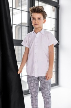 Рубашка All for Kids из хлопка, белая, размер 116/122 Krk