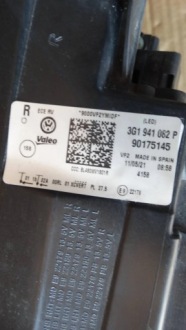 Лампа правый перед 3g1941082p vw passat b8 рестайлинг  iq light matrix Цена, фото thumb