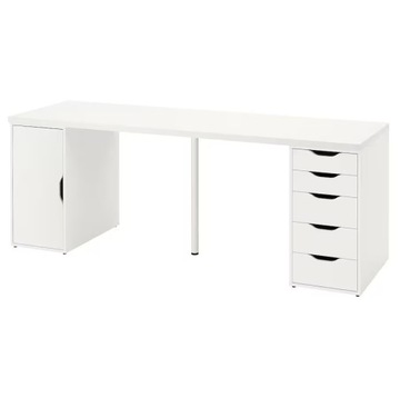 IKEA LAGKAPTEN / ALEX Biurko, biały, 200x60 cm