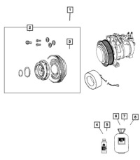 фото thumb №5, Компресор кондиціонера jeep wrangler jl / cherokee 2.0 l4 18+ 68245083aa