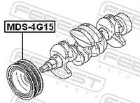 фото thumb №2, Колесо ременное вала коленчатого mitsubishi co mds-4g15