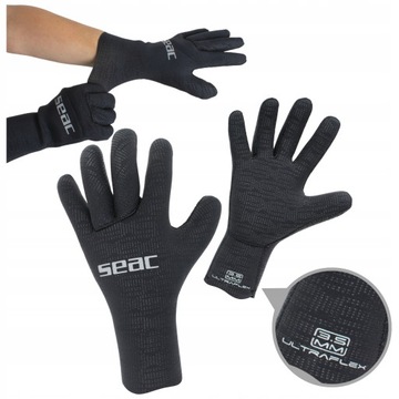 Неопреновые перчатки для дайвинга SEAC Ultraflex 3,5 мм L