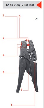 KNIPEX 12 40 200 Инструмент для снятия изоляции кабеля 0,03-10 мм