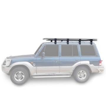 Hyundai Galloper Длинный багажник на крышу с сетчатой ​​корзиной-платформой