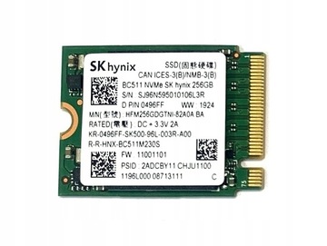 M.2 NVMe / твердотельный накопитель 2230 / 256 ГБ
