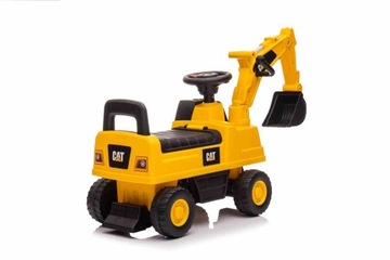 Ездовой толкатель ходунки колесный ЭКСКАВАТОР CAT детский желтый, 50(73)х28х42(4)