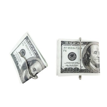 2X metalowy bifold portfel na pieniądze z klipsem wymień części organizery