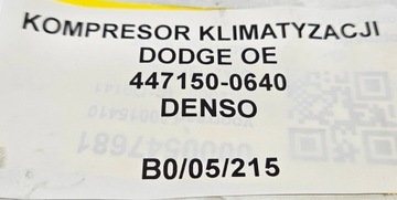 фото thumb №7, Компресор кондиціонера dodge оригінальний номер 447150-0640