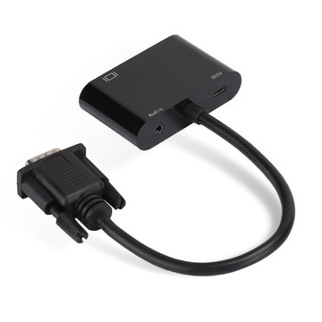 Кабель-конвертер VGA в HDMI VGA HD, адаптер Plug-and-Play для компьютера