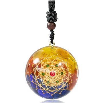 NASZYJNIK ORGONIT AMULET LAZURYT CEREGAT AGAT PREZENT NA URODZINY HARMONIA