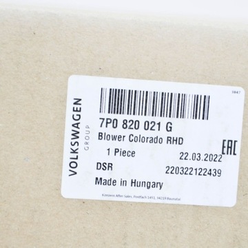 фото thumb №7, New vw touareg 7p heater blower fan rhd 7p0820021g оригинал