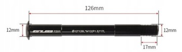 Sztywna oś piasty Przód GUB TZ07 12x126 M12(P.1,5)