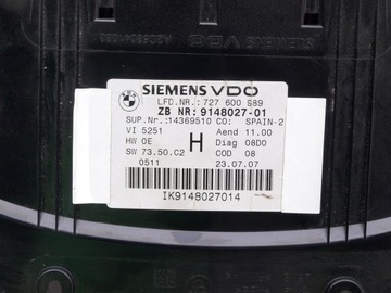 фото thumb №8, Спидометр приборы bmw e90 e91 323i 325i 328i 330i n51 n52 uk 9148027