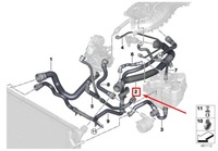 фото thumb №10, Bmw 4 cabrio f33 f83 верхний wąż радиатора 8616528 17128616528 оригинальный