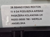 фото thumb №11, Ssangyong rexton iv 4 g4 подушка подушка пассажира коленная uk