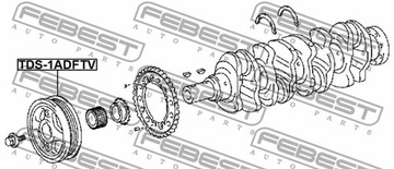 фото thumb №12, Febest tds-1adftv колесо ременное, wał коленчатый