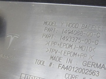 фото thumb №8, Tesla y прокладка резиновая накладка защита капота 1494088-00-c