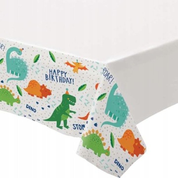 Разноцветные бумажные тарелки на день рождения DINOSAURS DINO PARTY на день рождения 6 шт.