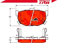 фото thumb №3, Trwgdb3170 гальмівні колодки ham. hyundai задня coupe 00-/lantr