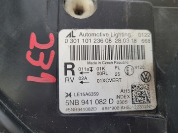 фото thumb №8, Лампа правая фара правый volkswagen tiguan 5na 5nb941082d полный led