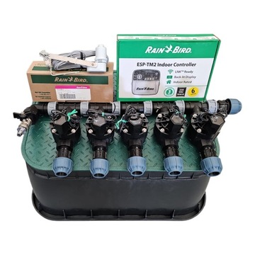 Zestaw Rain Bird HV 5 sekcji z kompresorem Sterownik TM2 Czujnik PE 32