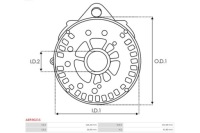 фото thumb №3, Кронштейн, фланець привідний генератора as-pl abr9021s