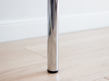 Стеллаж, белые полки 120x35см, настенный, хром, H=2м