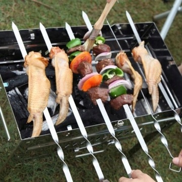 SZPIKULCE DO SZASZŁYKÓW NA GRILL 40CM ZESTAW 10SZT
