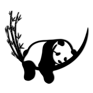 Dekoracja ścienna z łatwym montażem A044 PANDA 110x96 cm ażur 3D