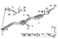 Супорт вихлоп bmw 1 кабріолет  e88 7551216 18207551216 оригінальний Зі Шроту, фото thumb