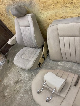 фото thumb №6, Сиденья передний задние светлый bez ёлочка mercedes w124