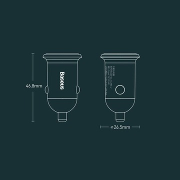 АВТОМОБИЛЬНОЕ ЗАРЯДНОЕ УСТРОЙСТВО BASEUS FAST USB, МАЛЕНЬКОЕ, МОЩНОЕ ДЛЯ ПРИГОРЯЧИКА