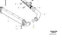 фото thumb №1, Volvo v40 v40cc прокладка ущільнювальне кільце інтеркулер 45mm