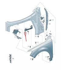 фото thumb №10, Audi q8 4mn кронштейн крыла передний lewego 4m8821431
