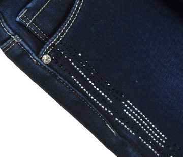 Джинсы GRACE Jeans на эластичной флисовой подкладке, темно-синие КАЧЕСТВО — 164