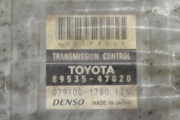 фото thumb №7, Блок керування коробки 89535-47020 079100-1780 toyota prius xw20 1.5 vvti 77 km