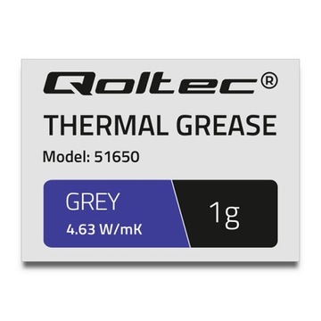 Qoltec Pasta termoprzewodząca 4.63 W/m-K 1g Szara