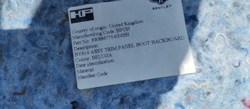 фото thumb №5, Обивка обивка багажника bentley continental gt 2006 комплект