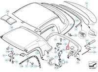 фото thumb №10, Bmw z3 e36 тверда захист замка дах ліва заглушка блокуюча 54218411333