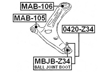 фото thumb №2, Втулка рычага citroen перед c-crosser 2007-2012 f