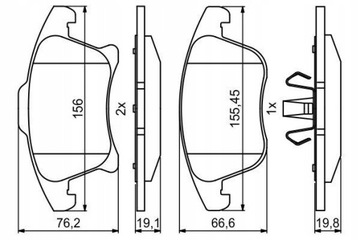 фото thumb №16, Гальмівні колодки гальмівні ford changan mondeo 08/13- / ford changan taurus 11/1