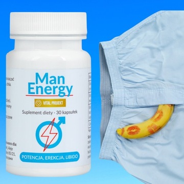ТАБЛЕТКИ ДЛЯ СИЛЬНОЙ ЭРЕКЦИИ ЖЕЛАНИЕ ЛИБИДО MAN ENERGY 90x + БЕСПЛАТНО