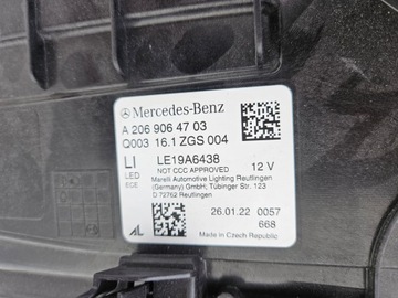 фото thumb №7, Лампа mercedes c-klasa c w206 digital light повний led ліва передня лівий