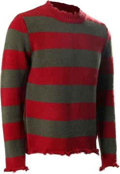 NUWIND Freddy Krueger sweter w paski, dzianinowy sweter, koszmar na ulicy