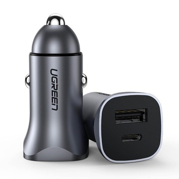 АВТОМОБИЛЬНОЕ ЗАРЯДНОЕ УСТРОЙСТВО UGREEN FAST USB-A/USB-C 12-24В постоянного тока 30Вт PD PPS