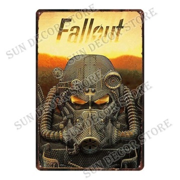 Пей Ядер-Колу Квантовый постер Fallout 3 4 металлическая игра