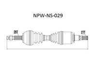 фото thumb №3, Привідний вал привідна nissan pathfinder /mtm/ 05- l/p