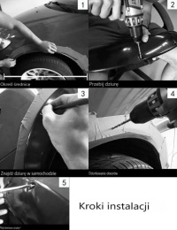 Купити Розширювачі підкрилок бризковики 4.5 cali ширина універсальний 4szt, фото thumb